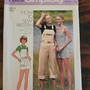 Simplicity Vintage 1976 Overalls Pattern 7329