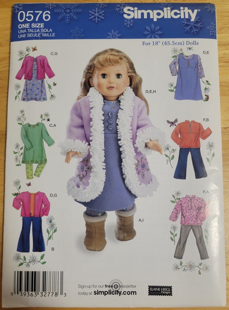 Vogue Craft 2009 Pattern 0576 Doll Winter Outfits - Etsy