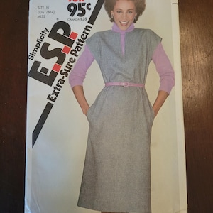 Vintage 1980 Simplicity Dress Pattern 9617