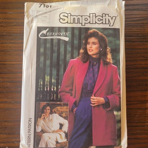 Simplicity Vintage 1985 Jacket Pattern 7161