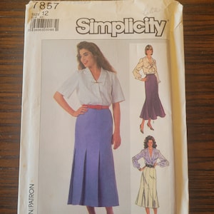 Simplicity Vintage 1986 Skirt Pattern 7857