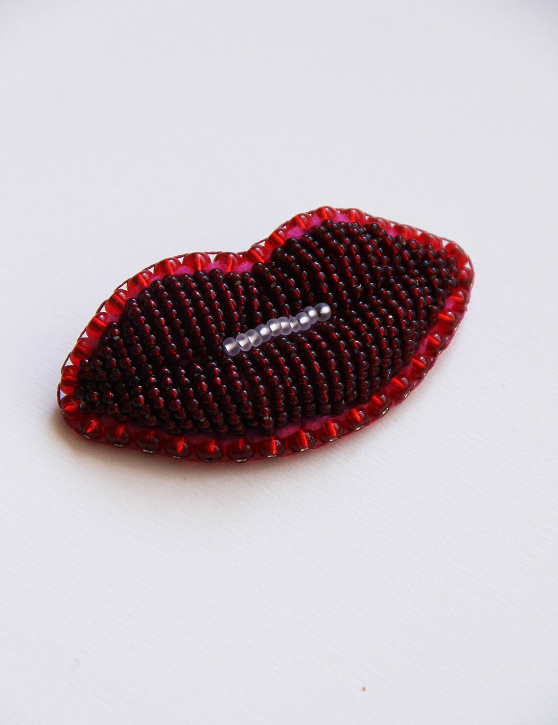 Red Lips Pin / Sexy Lip Jewelry for Her / Artsy Fashion Brooch Etsy