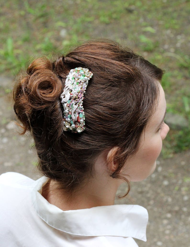 Crystal Hair Comb for Wedding / Pastel Hair Accessory / Etsy