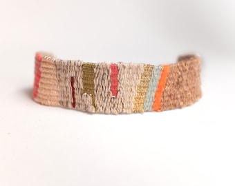 Individually handwoven bracelets | Textile bracelet | Unique pieces | Sustainable jewelry | Artistic bracelets