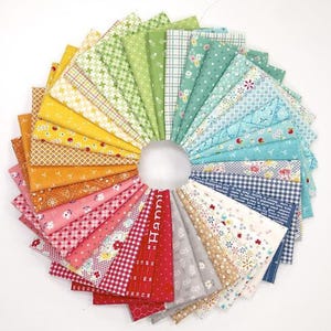 2.5 Inch Mini Charm Pack for Quilting Vintage Farmgirl Fabric Collection