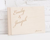 Custom Wedding Guest Book, Wooden, Personalized Guest Book, Wooden Guestbook, Rustic Guestbook, Hearts, Bride and Groom, Guest Book
