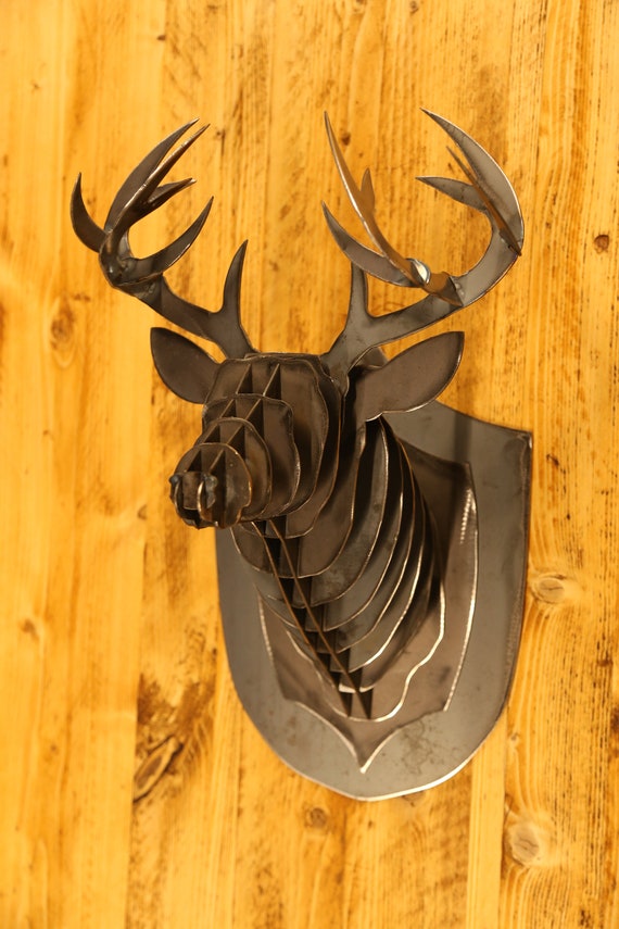 metal deer head mount
