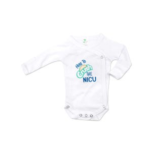 Crush The NICU Kimono Long Sleeve Kimono Bodysuit—NICU Preemie Clothes for Your Preemie Baby