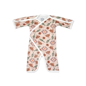 Western L/S NIC-Jumpsuit - NICU-Friendly Preemie Clothes for your Preemie Baby - Preemie Baby Clothes in Three Sizes