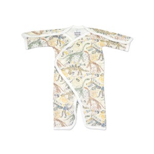 Digging Dino L/S NIC-Jumpsuit - NICU-Friendly Preemie Clothes for your Preemie Baby - Preemie Baby Clothes in Three Sizes