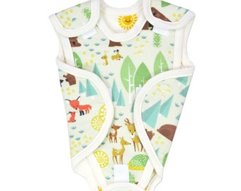 Woodland Sunshine Reversible NIC-Suit - NICU-Friendly Preemie Clothes available in Three Size. Micro, Teeny and Preemie