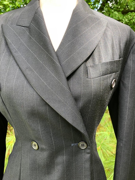 ジャケット Dolce&Gabbana Double-breasted black pinstriped jacket Dolce & Gabbana double-breasted Pinstripe Suit | Black