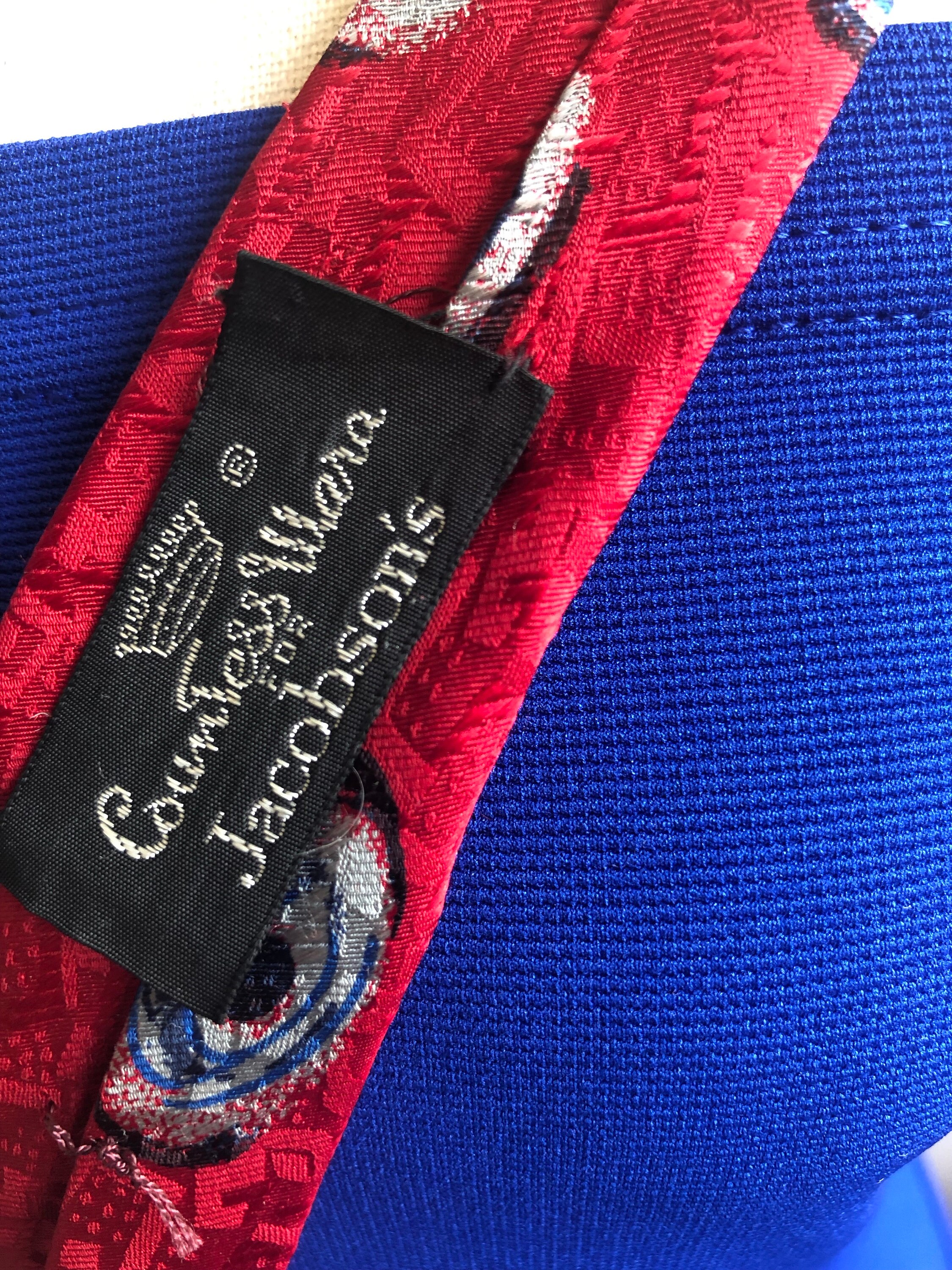 Vintage Countess Mara Red Silk Necktie Made in America Etsy