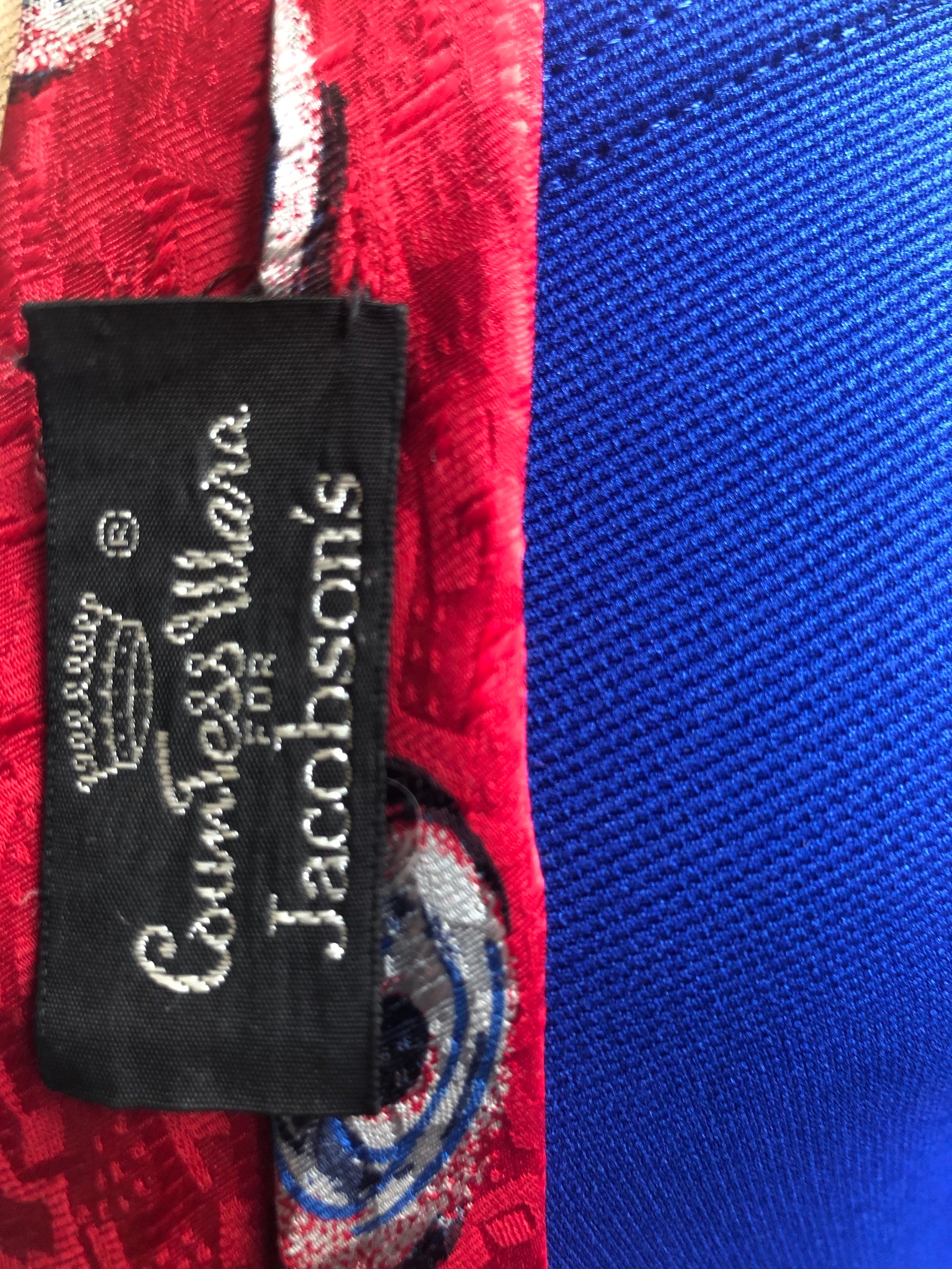 Vintage Countess Mara Red Silk Necktie Made in America Etsy