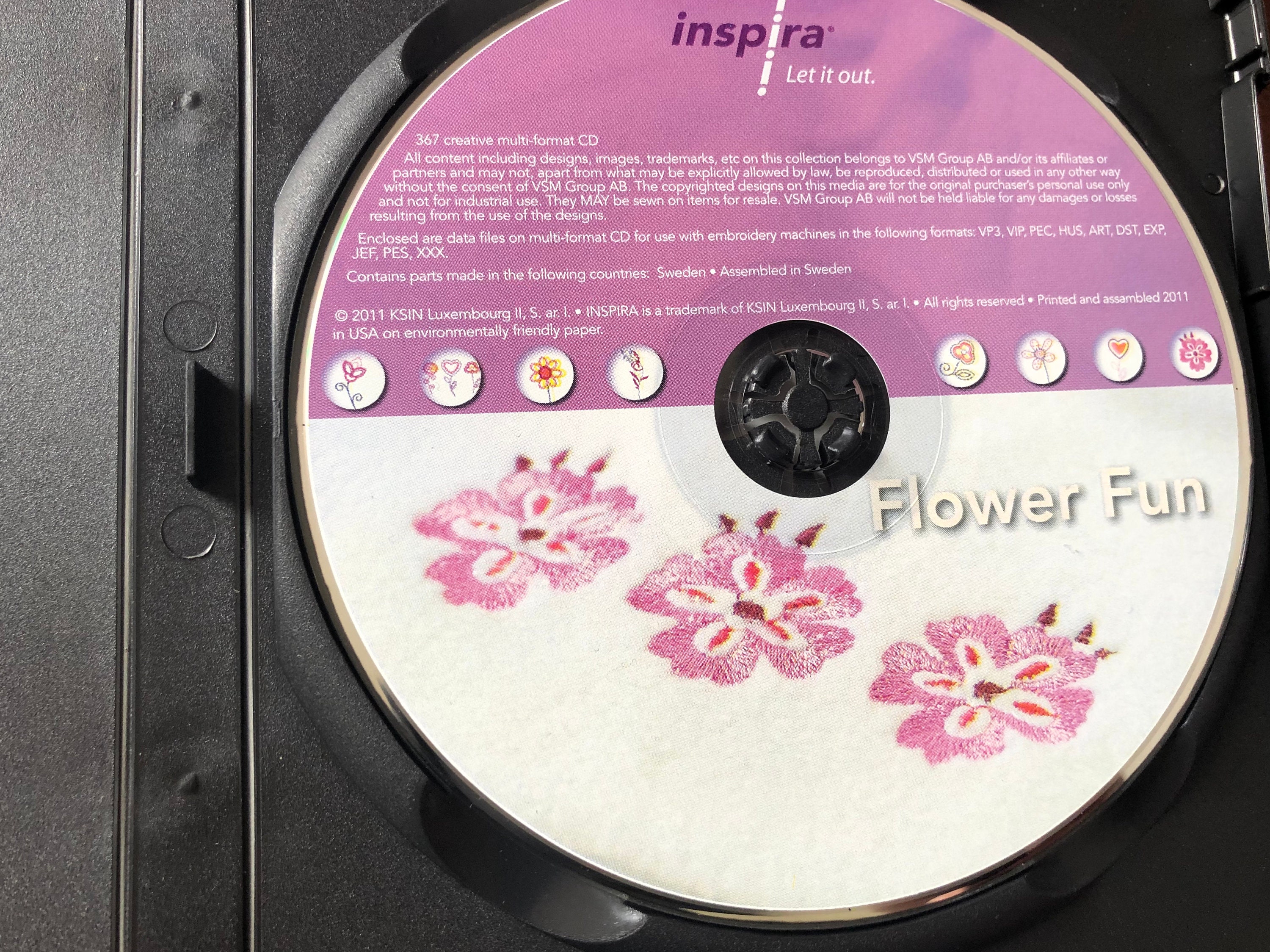 Machine Embroidery Software CD Flower Collection Etsy