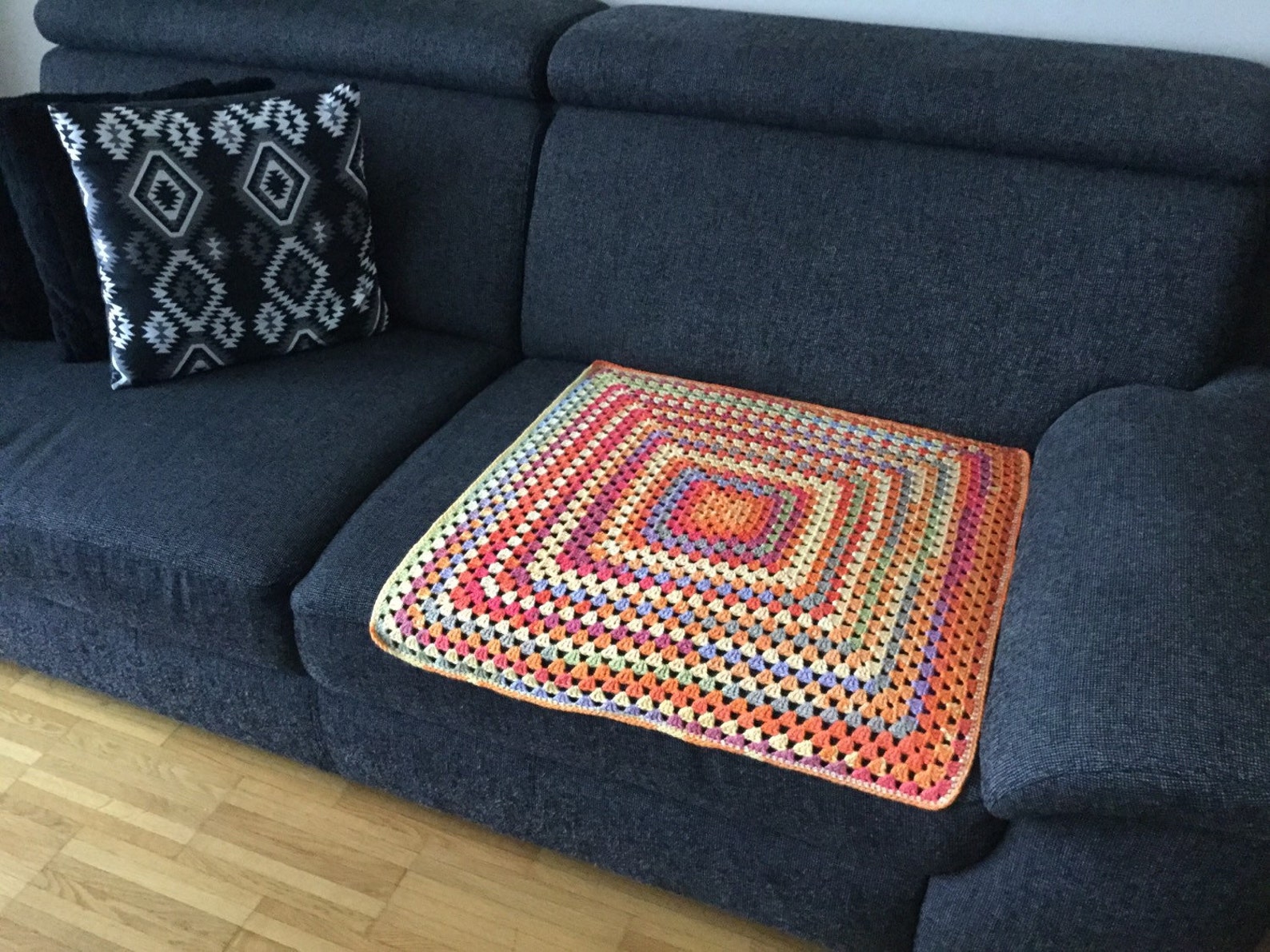 Crochet Blanket Baby Blanket Granny Square Doll Blanket Etsy