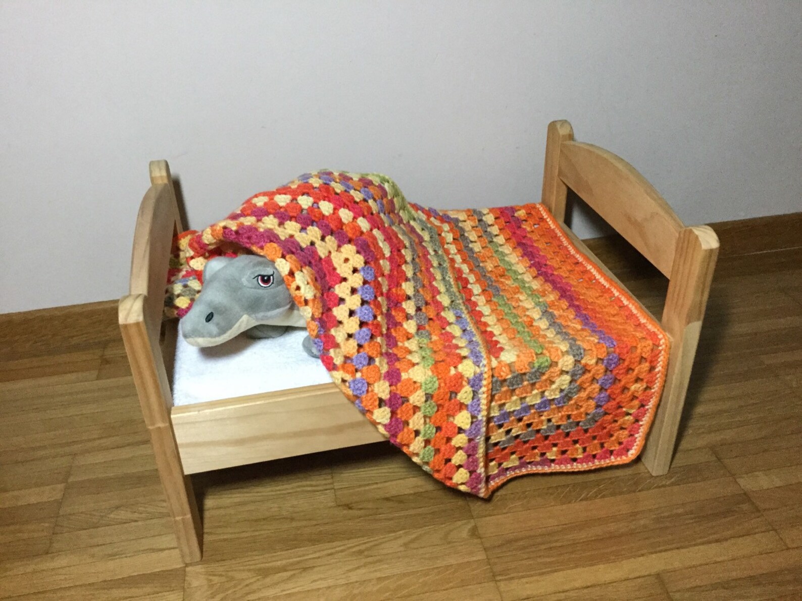 Crochet Blanket Baby Blanket Granny Square Doll Blanket Etsy