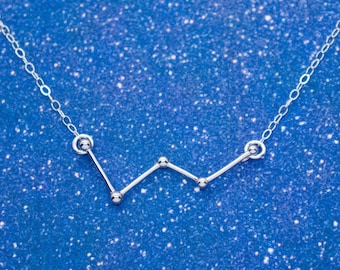 Cassiopeia Necklace: Constellation Necklace, Cassiopeia Pendant, Astronomy Gift, 3D Printed Jewelry for Astronomy Lover