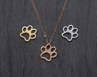 Small Cat Paw Print Necklace, Cat Gifts for Cat Mom, Cat Print Cat Paw, Cat Lover Gift, Cat Memorial Gift, Cat Jewelry, Paw Print Gift