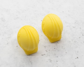 Hard Hat Construction Stud Earrings, 3D Printed Safety Gift