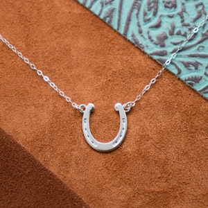 Horseshoe Necklace, 3D Printed Horseshoe Jewelry, Western Jewelry, Horseshoe Pendant, Horse Gifts for Women