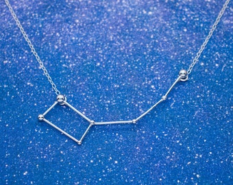 Little Dipper Necklace, Ursa Minor Necklace, Constellation Necklace, Astronomy Gift, 3D Printed Jewelry for Astronomy Lover