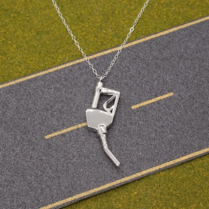 Gas Nozzle Pendant, Gas Station Gift, Gas Pump for New Driver, Road Trip Accessories, Automotive Gifts, Female Trucker Necklace, Gas Prices