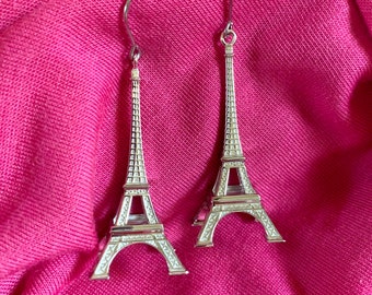 Eiffel Tower Earrings, 3D Printed Jewelry, Trip to Paris France, Detailed Eiffel Earrings, Travel Earrings, Paris Trip Gift