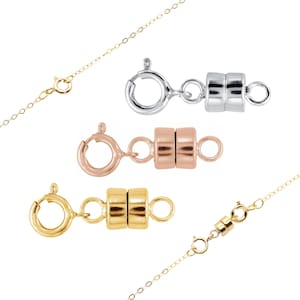 Magnetic Clasp Converter, Silver Magnetic Clasp, Gold Magnetic Clasp, Rose Gold Magnetic Clasp, Small Magnet Clasp for Jewelry, Made in USA