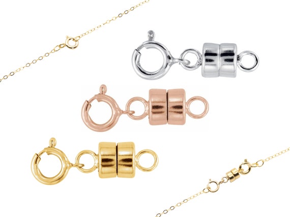 Magnetic Necklace Clasps and Closures,Gold and Silver Plated Jewelry Clasps  Converters for Bracelet Necklaces Chain 