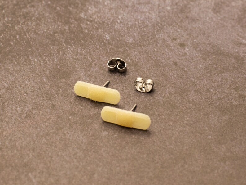 Bandage Earrings 3D Printed Miniature BandAid Jewelry Gift Etsy