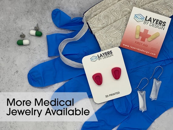 Xanax Pill Earrings: 3D Printed Faux Medicine Studs - Etsy