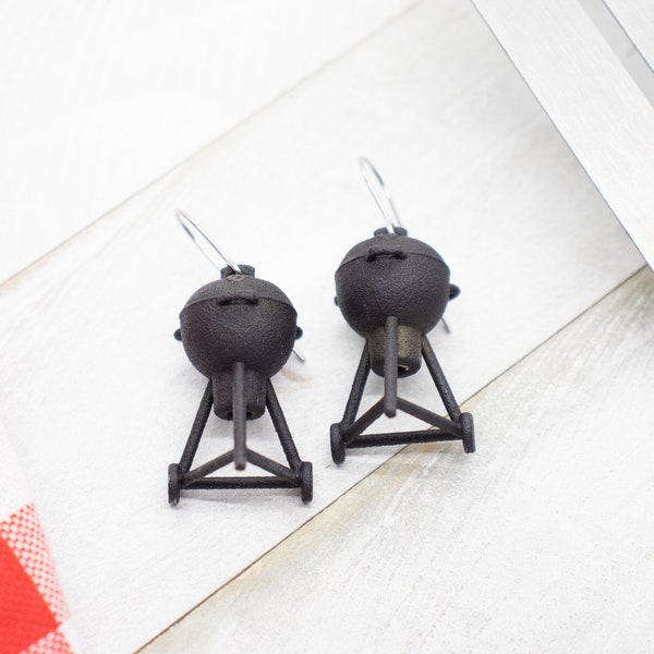 Grill Earrings | 3D Printed BBQ Summer Jewelry