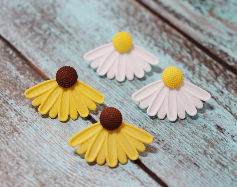 Flower Petal Earring Jackets 3D Printed