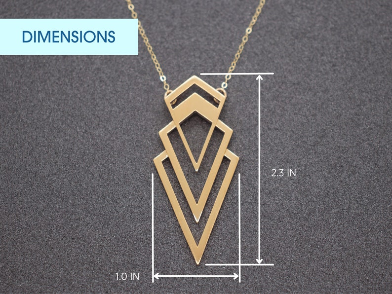 Valorous Necklace, Art Deco Jewelry, 3D Printed Jewelry, Silver Jewelry for Women, Gold Trendy Jewelry, Sterling Geometric Jewelry image 6