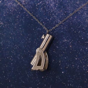 Dobsonian Telescope Pendant, 3D Printed Jewelry, Newtonian Necklace, Astronomy Gift, Ready to Ship!
