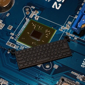 Computer Keyboard Necklace, 3D Printed Black Nylon Tech Gift - Etsy