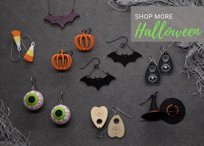 Wireframe Pumpkin Earrings, 3D Printed Harvest Fall Jewelry image 9