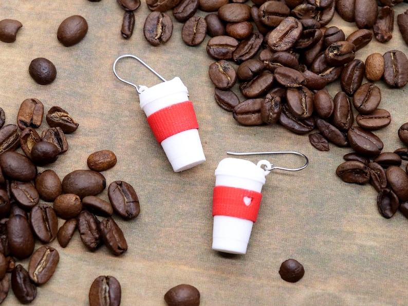 Coffee Mug Earrings 3D Printed Travel Mug/paper Cup Jewelry Etsy
