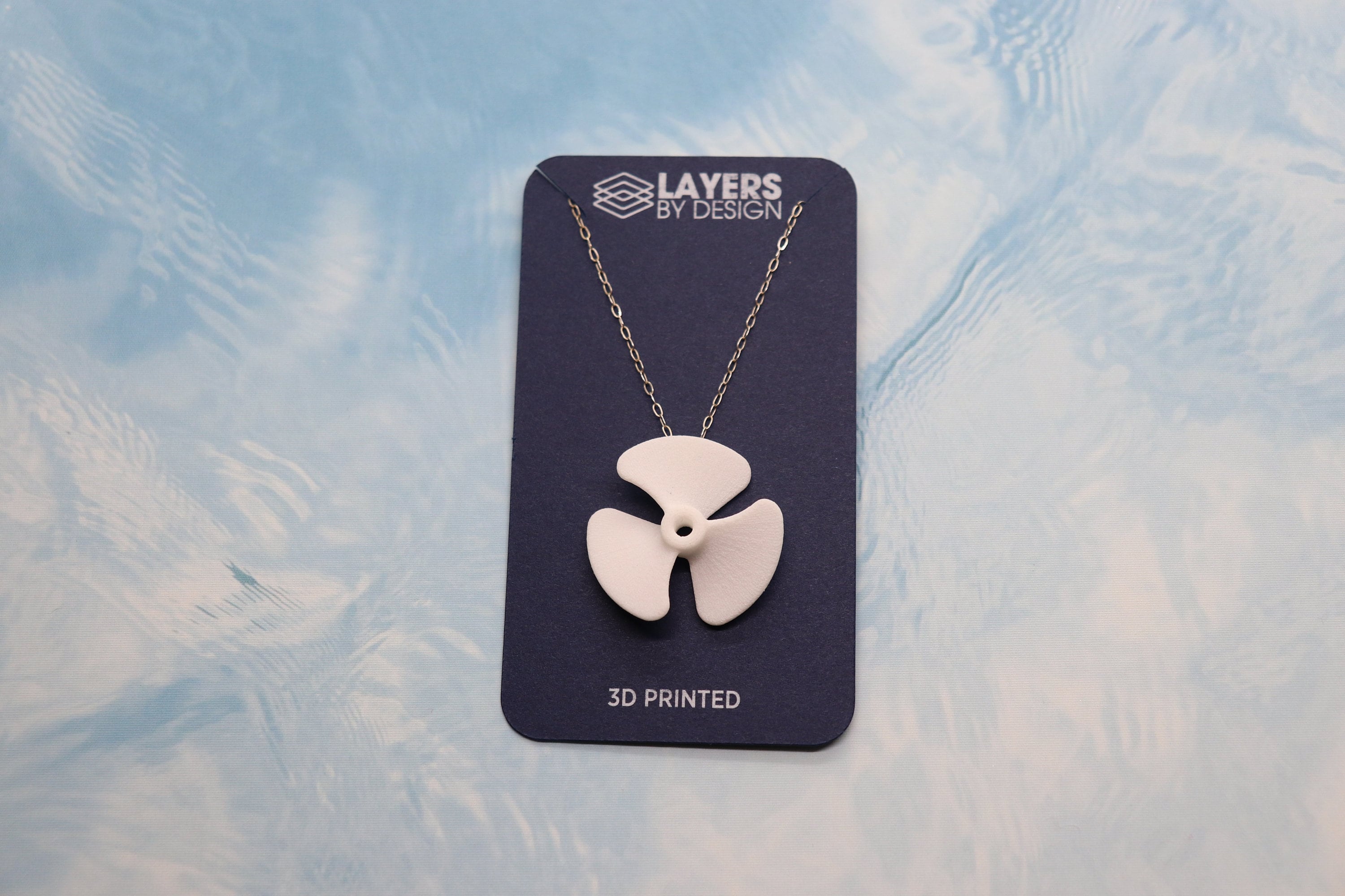 Boat Prop Pendant Nautical Necklace 3D Printed White Nylon Etsy