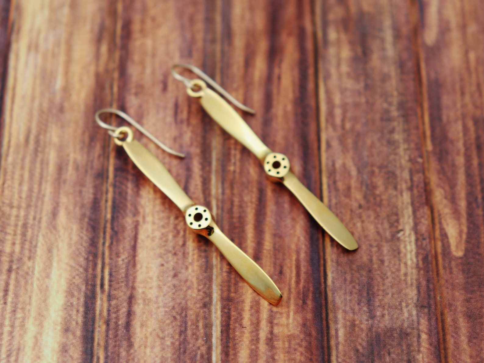 Vintage Propeller Earrings 3D Printed Metal Aviation Jewelry Etsy