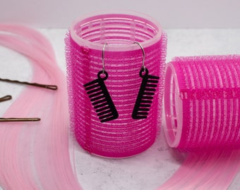 Hair Comb Earrings, 3D Printed Nylon Jewelry for Beauticians, Salons, & Hair Dressers