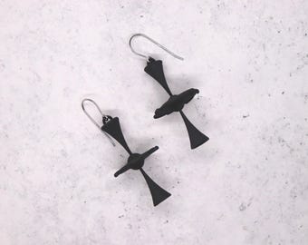 Black Hole Earrings: 3D Printed Astronomy Gift, Ready to Ship