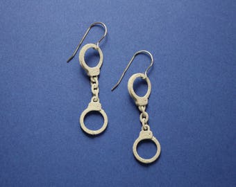 Pendientes de esposas: Regalos impresos en 3D para policías, fiesta de jubilación policial, regalos para policías, madre de policía, esposa de policía, ropa policial