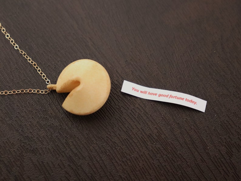Fortune Cookie Pendant With Message 3D Printed Nylon Take Etsy