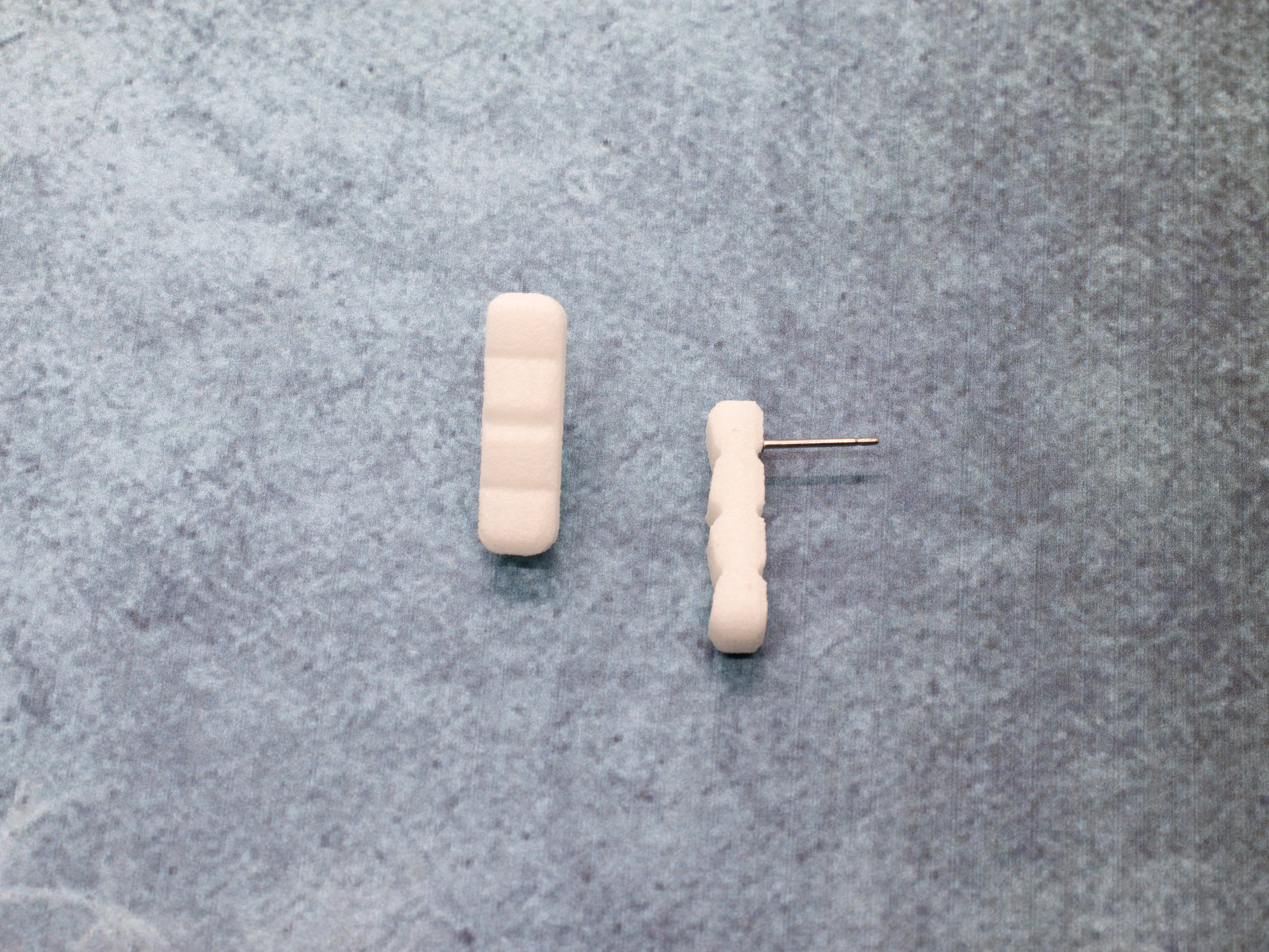 Xanax Pill Earrings 3D Printed Faux Medicine Studs 