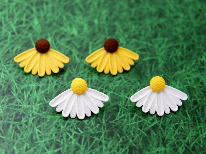 Flower Petal Earring Jackets 3D Printed