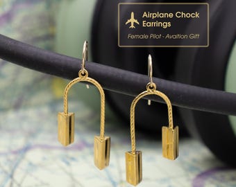Vliegtuigoorbellen voor vrouwelijke piloot: vliegtuigsieraden voor afstuderen piloot, pilootcadeau voor eerste solo, vliegtuigcadeaus voor vrouwelijke piloten