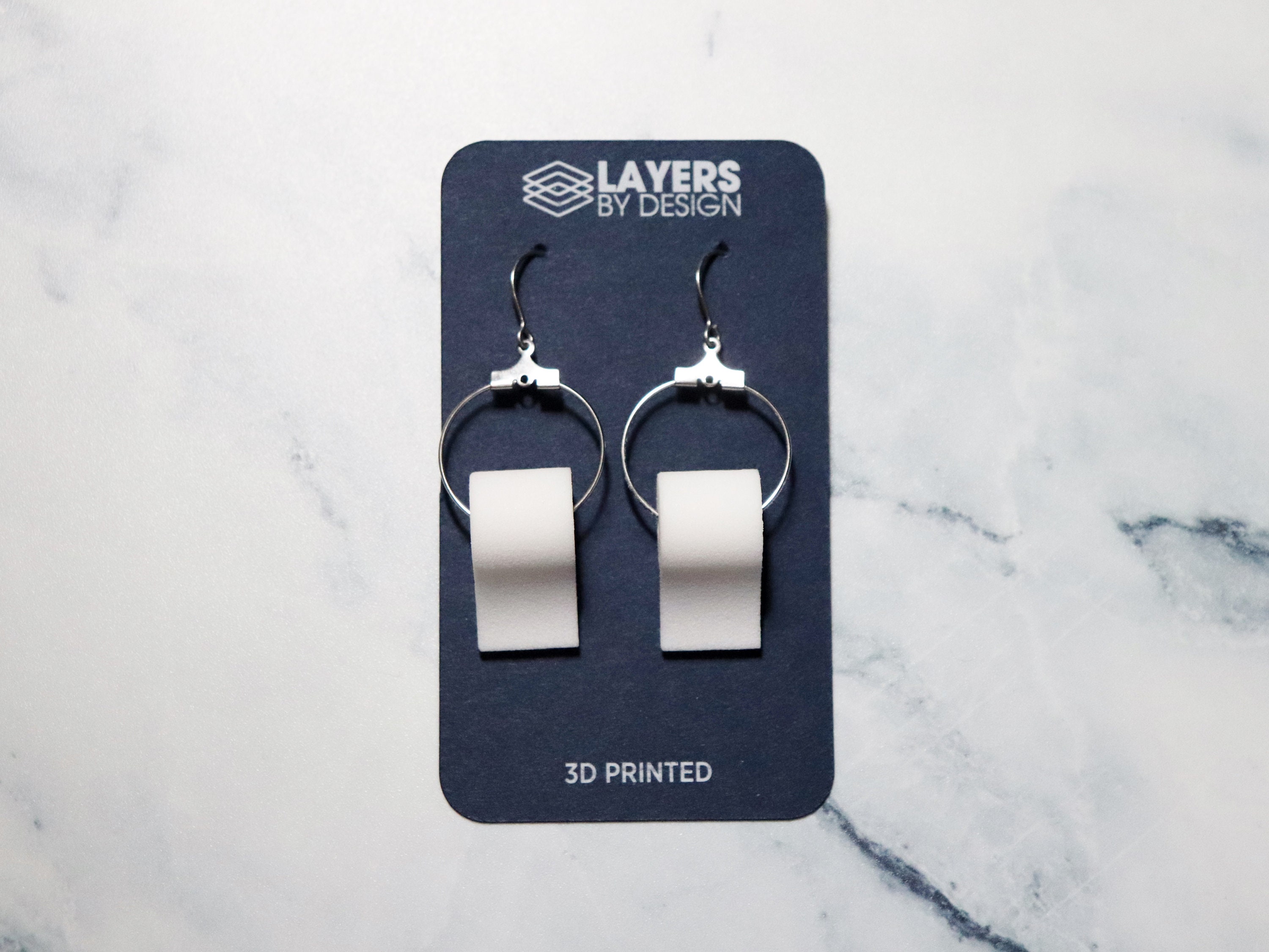 Toilet Paper Roll Earrings 3D Printed Nylon & Stainless Etsy