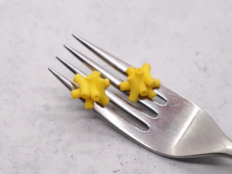 Mac N Cheese Stud Earrings 3D Printed Macaroni and Cheese Etsy